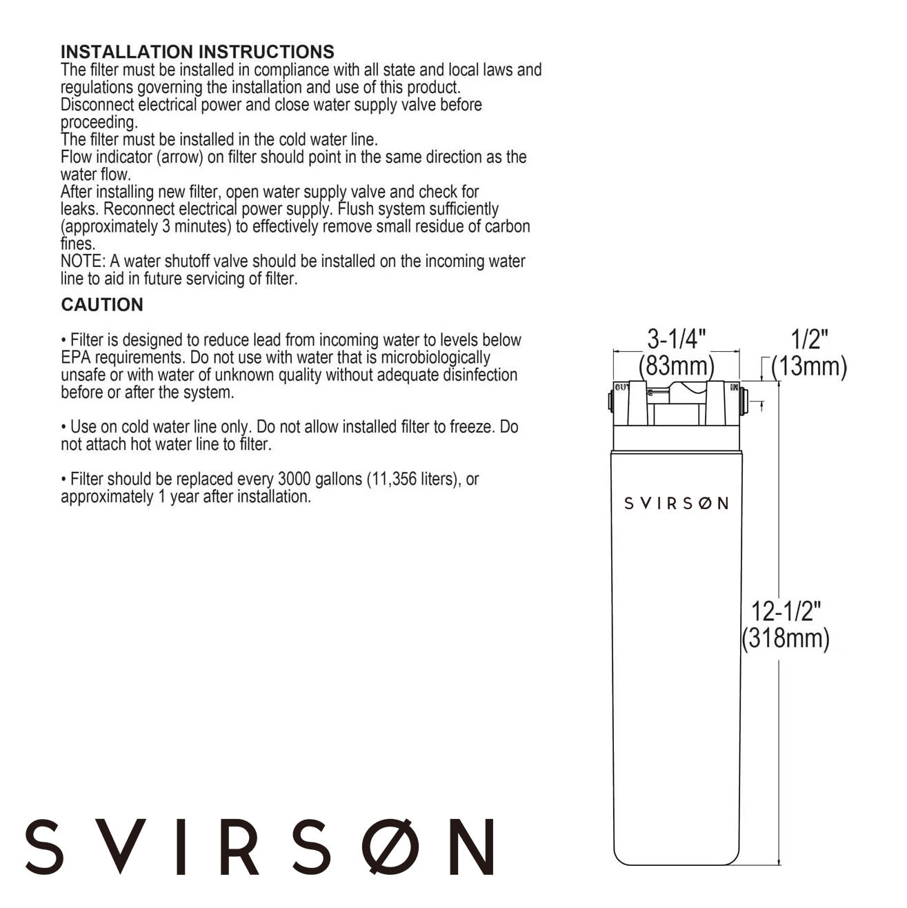 Svirson Replacement Water Filter 51300C 2-Pack - Wаtеrsеntry Plus - 11350 Liter Capacity - Bottle FIlters - Best Water Filter Cartridge - Image 3